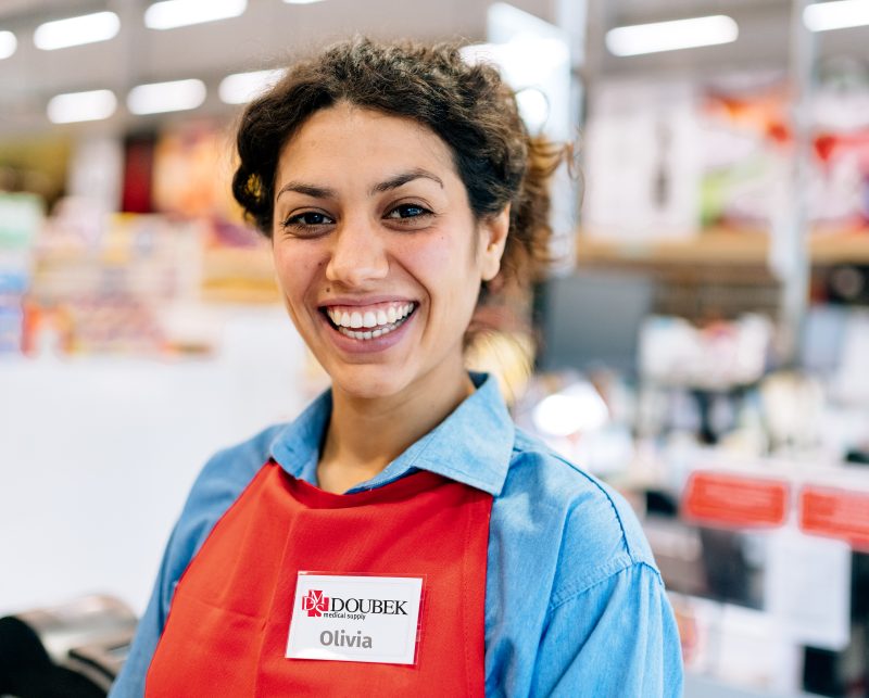 Friendly Smiling Female HR Medic Team Member